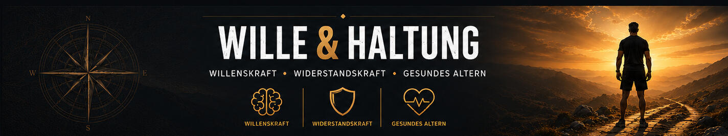 Wille & Haltung Wille & Haltung – Willenskraft, Widerstandskraft und gesundes Altern